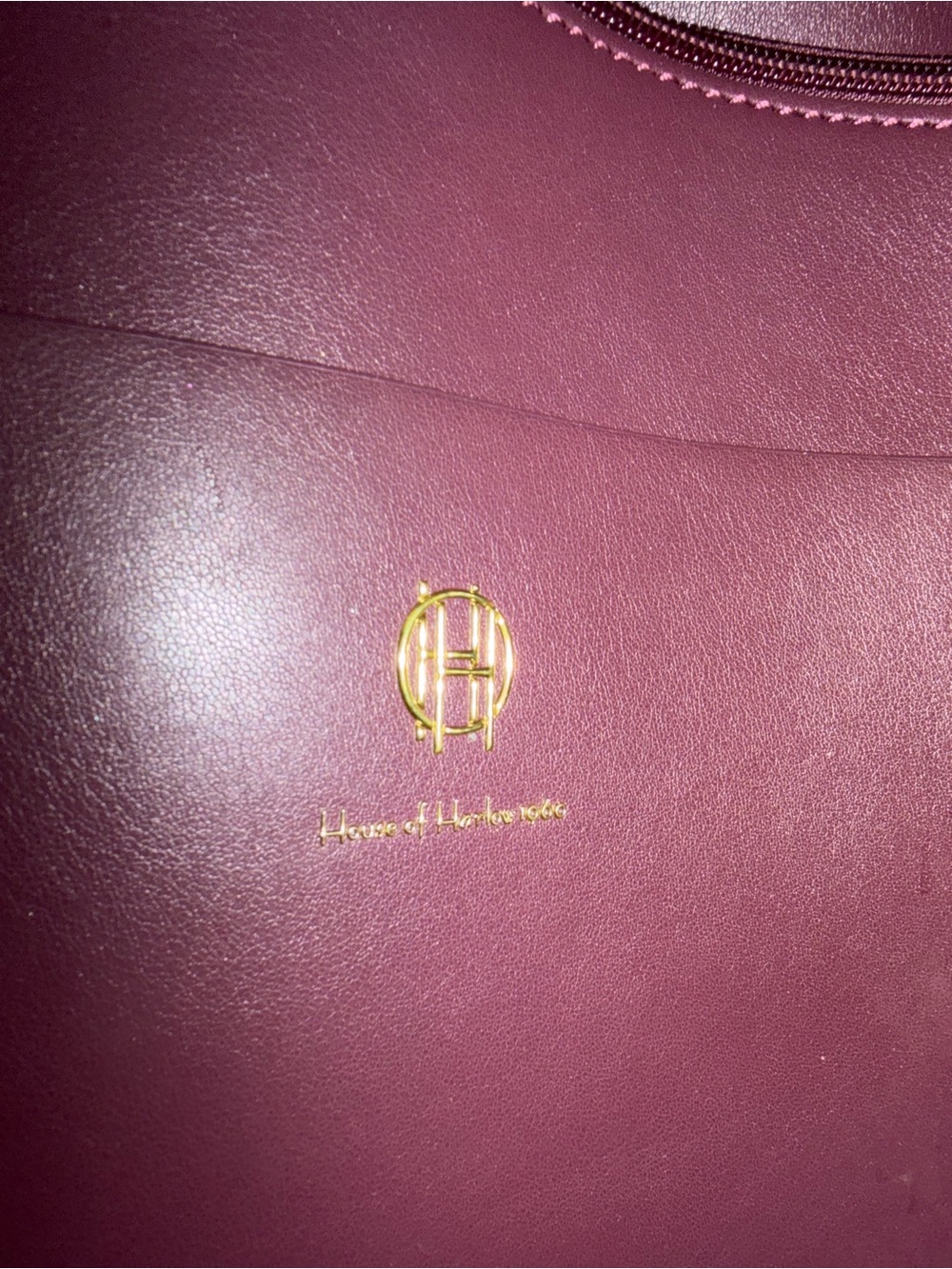 House of Harlow Suede Shoulder Bag in Deep Plum and matching cardholder wallet - Picture 14 of 14